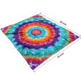 thumbnail image 4 of Colorful Tie Dye Mandala Pattern Blanket,Comfortable Soft Lamb Wool Throw Blanket,All Season,Warm Lightweight Blankets for Sofa Bed Couch Living Room Chair,50"x60", 4 of 4