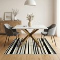 thumbnail image 3 of ODIKA 5'x7' Washable Area Rug Easy Care, Non-Shedding, Pet Friendly, Striped Farmhouse Entrance Featuring Horizontal Stripes Doormat for Small Living Room, Bedroom, 3 of 7