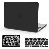 AYAMAYA for MacBook Air 15 inch Case 2024 2023 Release M3 A3114 M2 A2941, Hard Shell Cover & Keyboard Cover & Screen Protector for MacBook Air 15.3 Inch Black
