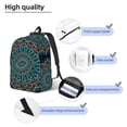 thumbnail image 3 of Balery Mandala Mochila Clásica Impresa Básica para Viaje, Mochila Escolar Resistente al Agua, Mochila de Lona con Correas Ajustables-Medium, 3 of 5