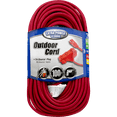 thumbnail image 2 of Coleman Cable 4219SW8804 100' 14/3 Red 3-Outlet Round Red Extension Cord, 2 of 3