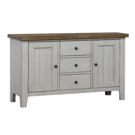 Sunset Trading Country Grove Contemporary Wood Buffet in Distressed Gray/Brown