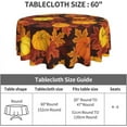 thumbnail image 3 of Fall Pumpkin Tablecloth 60 Inch Round Autumn Thanksgiving Table Cloth Dust-Proof Wrinkle Resistant Rustic Tablecloth for Holiday Kitchen Dining Room Party Picnic Indoor Outdoor, 3 of 6