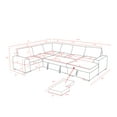 thumbnail image 7 of Hybition Fabric U-Shape Sofa Modern Pull out Sofa bed  & Storage Space-Beige, 7 of 7