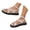 Beige, variant on Women's Flat Sandals Toe Ring Platform Walking Shoes Strappy Ankle Buckle Slip on Sandal Red 9.5