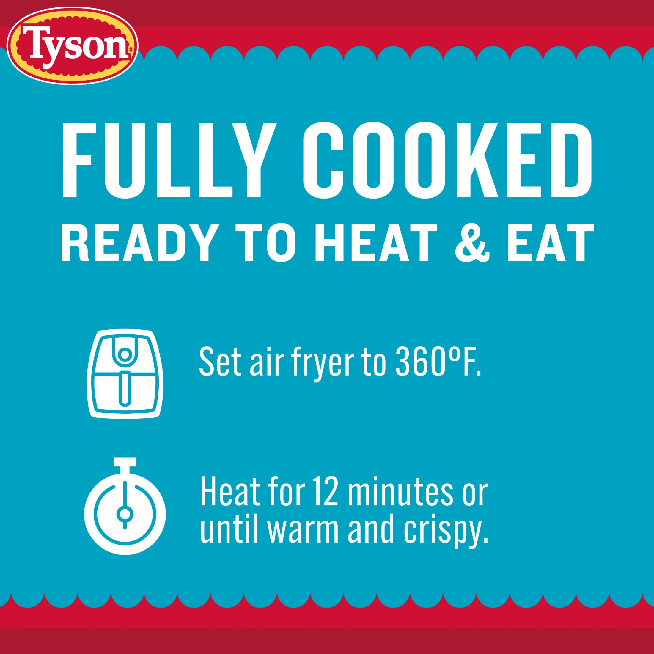 Tyson Rotisserie Seasoned Crispy Wings, 20 oz (Frozen, Fully Cooked)
