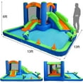 thumbnail image 4 of (2024 New) JOYMOR Inflatable Water Slide Bounce House for Kid 3-6, Inflatable Water Slide w/Basketball Hoop, Water Cannon, Ring-Toss Game, Inflatable Water Bounce House w/Slides, Air Blower, 4 of 8