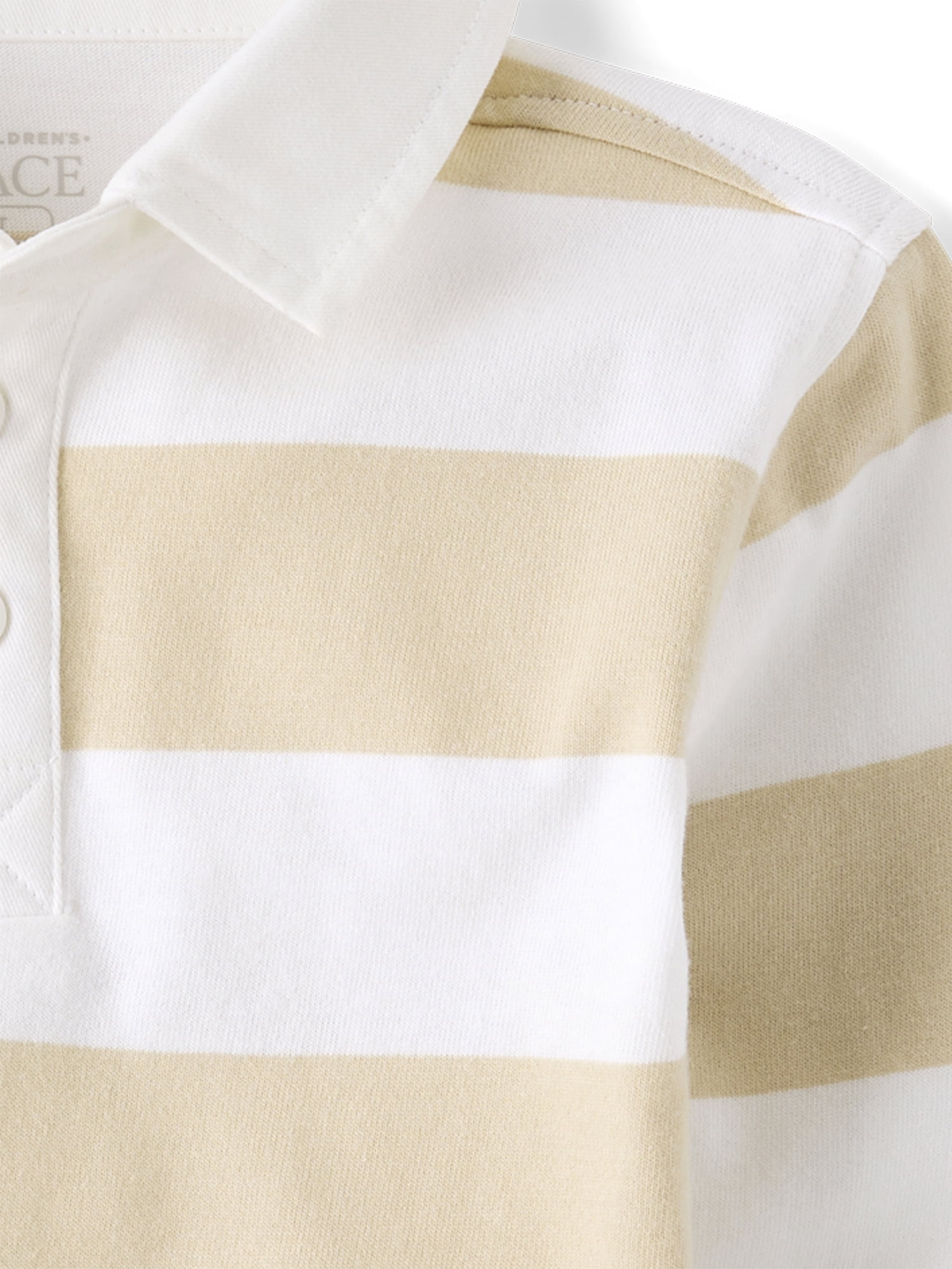 The Children's Place Baby & Toddler Boys Long Sleeve Striped Rugby Polo, Sizes 6M-5T