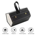 thumbnail image 5 of Walbest Sunglasses Case Portable Exquisite Button Closure Faux Leather 3/5 Grid Sunglasses Protector Box, 5 of 5