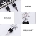 thumbnail image 5 of Snowflake Wine Bottle Stoppers: 4pcs Christmas Beverage Stoppers Metal Champagne Stoppers Wine Saver Vacuum Stoppers Holiday Wedding Christmas Party Supplies, 5 of 5