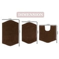thumbnail image 4 of Home Weavers Waterford Collection 100% Cotton Non-Slip Bathroom Rug Set Machine Washable Bathroom Rug-17"x24", Bath Rug- 21"x34", U Shaped Contour- 20"x20", Chocolate Color 3 Piece Bath Rug set, 4 of 8