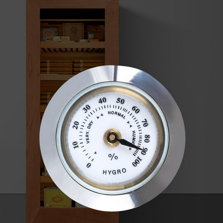 Hygrometer for Cigar Mini Wine Cabinet Cigars Humidor Hygrometer 28mm