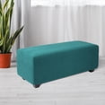thumbnail image 4 of SNNROO Housse Extensible pour Pouf d'Intérieur, Jacquard, Rectangulaire, Housse de Repose-Pieds, Gris Foncé, Très Grand, 4 of 7