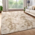 thumbnail image 5 of Memoryfield 8' x 10' Area Rug, Tie-Dye Plush Non-Skid Rug, for Bedroom Living Room Nursery, Light Coffee, 5 of 9