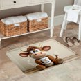 thumbnail image 2 of FJPT Non Slip Flannel Polyester Floor Mat With Cute Cow Design For Bathroom Kitchen Bedroom Decor 16x24 inch, 2 of 5