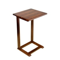 Solid Acacia Rectangle C-Table in Dark Mahogany Matte
