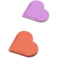 thumbnail image 4 of HUGFEGWE 5Pcs Handcrafted Faux Leather Corner Bookmark Waterproof Soft Mini Vintage Heart-Shaped Page Notebook Accessory CJB91-52803, 4 of 7
