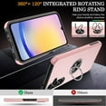 thumbnail image 3 of for Samsung Galaxy A25 5G Phone Case with Screen Protector×2Pcs, Galaxy A25 5G Case with 360°Magnetic Ring Holder Kickstand Phone Case for Samsung A25 5G Case,Pink, 3 of 14