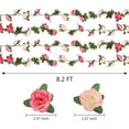 thumbnail image 3 of ZOELNIC 4pcs Artificial Flower Garland 8.3ft Fake Rose Vines Pink Rose Hanging Garland Silk Flower Ivy for Home Wedding Hotel Office Garden Arch Craft Art Decor, 3 of 7