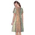 thumbnail image 2 of Bixox Robe d'Été à Manches Courtes pour Femmes Robe Ample Longueur Genou avec Poches-Hardwood, 2 of 7