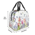 thumbnail image 4 of Butterflies lunch box lunch bag Portable Insulated Lunch Box for Women Men Cooler Tote Bag with Front Pocket for Work Picnic Travel, 4 of 6