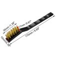 thumbnail image 2 of Herramienta de limpieza de cepillos Uxcell con mango antideslizante para limpiar escoria de soldadura y óxido de plástico de latón negro 3pcs, 2 of 5