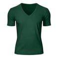thumbnail image 5 of HAOTAGS Men’s V-Neck Short Sleeve Running T-Shirt Breathable Mesh Fabric Moisture-Wicking Lightweight & Sporty Fit Tops Green Size 2XL, 5 of 10
