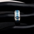 thumbnail image 3 of Anchors Wedding Band Ring Women Men Stainless Steel Blue Ginger Lyne Collection, 3 of 4
