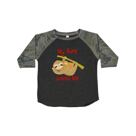 

Inktastic My Aunt Loves Me Sloth Gift Toddler Boy or Toddler Girl T-Shirt