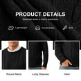thumbnail image 6 of QDG Men's Cable Knit Pullover Sweater Casual Crewneck Long Sleeve Knitted Sweater, 6 of 8