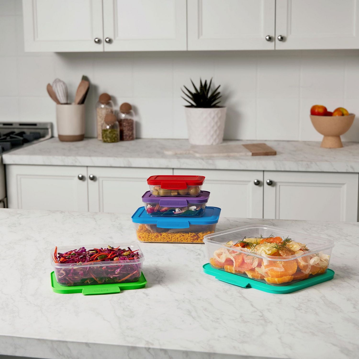 Sistema Nest It Food Storage Containers with Lids, 5-Pack, 5-Pack