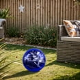 thumbnail image 6 of 10" Stainless Steel Gazing Balls：Big Shiny Mirror Ornament, Decorative Orbs for Yard, Pool, Lawn and Pond,Christmas Floating Ornaments, Lawn Decorations, Unbreakable Polishing Ball (Blue, 8in), 6 of 11
