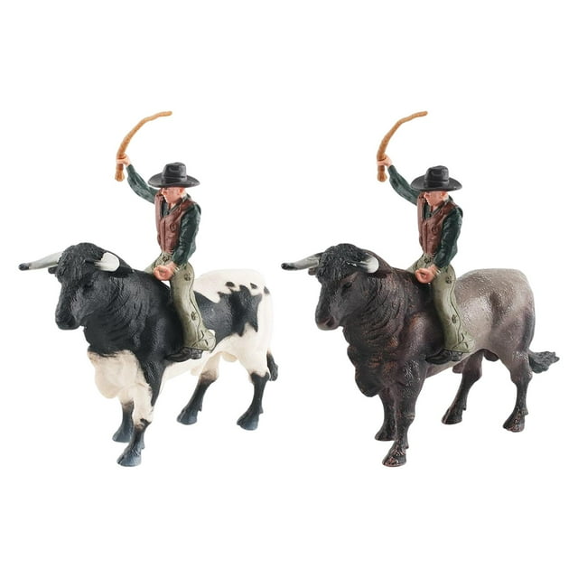 lionlar 2pcs Figurines avec Décoration de Fête de Modèle de Taureau pour Enfants