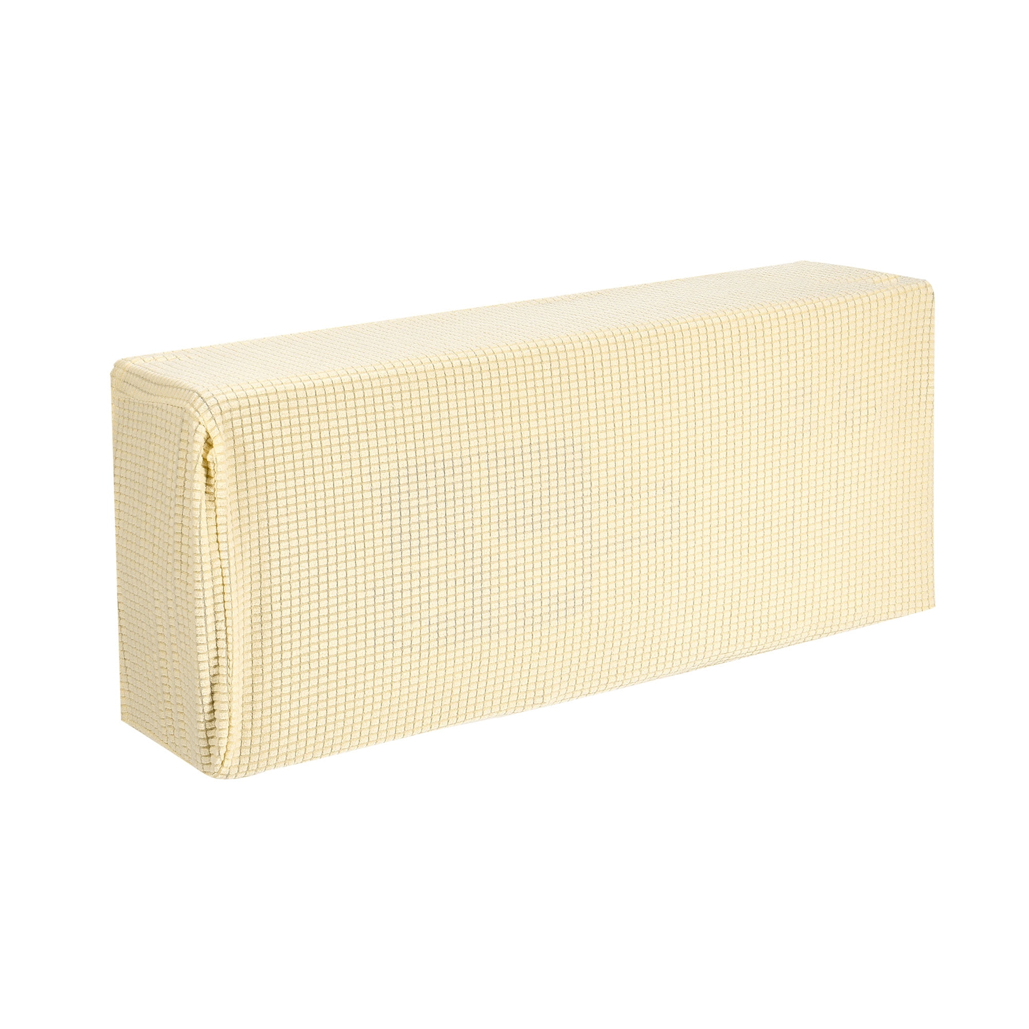 Unique Bargains Air Conditioner Cover Knitted Elastic Cloth Dustproof 80-86cm Apricot