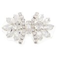 thumbnail image 1 of Crystal Bow Appliques for Clothing and Accessories Diy Enhancements Rhinestone Decoration 4.60X3.10X0.30CM Silver 1Pcs, 1 of 5