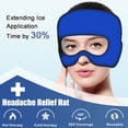 thumbnail image 3 of Gorro Para El Dolor De Cabeza, Envoltura Para La Cabeza De Hielo Reutilizable Para Aliviar El Estrés, Ajuste De 360 ​​​​grados, Para Migrañas, Ojos Hinchados, 3 of 7