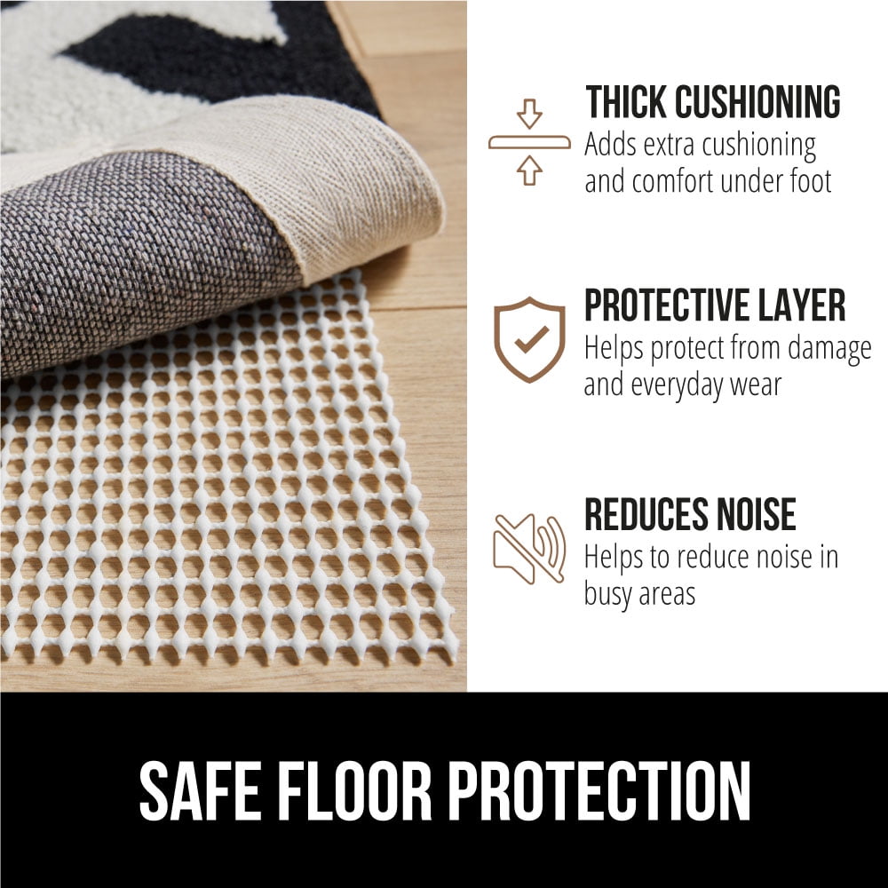 GORILLA GRIP Slip Resistant Rug Gripper Pads for Hard Floors, Keep Rugs in Place, 2x3 Feet
