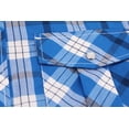 thumbnail image 3 of Men’s Western Pearl Snap Button Down Casual Long Sleeve Plaid Cowboy Shirt (#29 Blue/White/Black, 3XL), 3 of 3