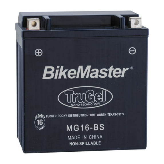 BikeMaster TruGel Battery MG16-BS for Kawasaki VN1500 Vulcan Nomad 1999-2001