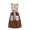 Brown, variant on Fiykzur Vintage Pinafore Apron Dress for Women with Pockets Cute Floral Chef Aprons for Kitchen Cooking Baking Gardening