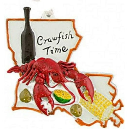 Cajun Christmas Ornament Crawfish Lobster Mudbug Fleur de lis Mardi gras Decoration Crayfish Tree Decor New Orleans