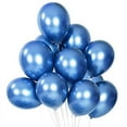 thumbnail image 1 of Nvzi Globos metálicos azules de 10 pulgadas, 60 unidades, globos cromados, globos de látex para fiestas, decoraciones para baby shower, bautizos, fiestas de cumpleaños, 1 of 4