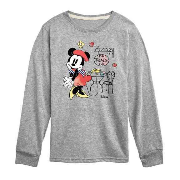 Disney - Mickey & Friends - Minnie Mouse in Paris - Toddler And Youth Long Sleeve Graphic T-Shirt