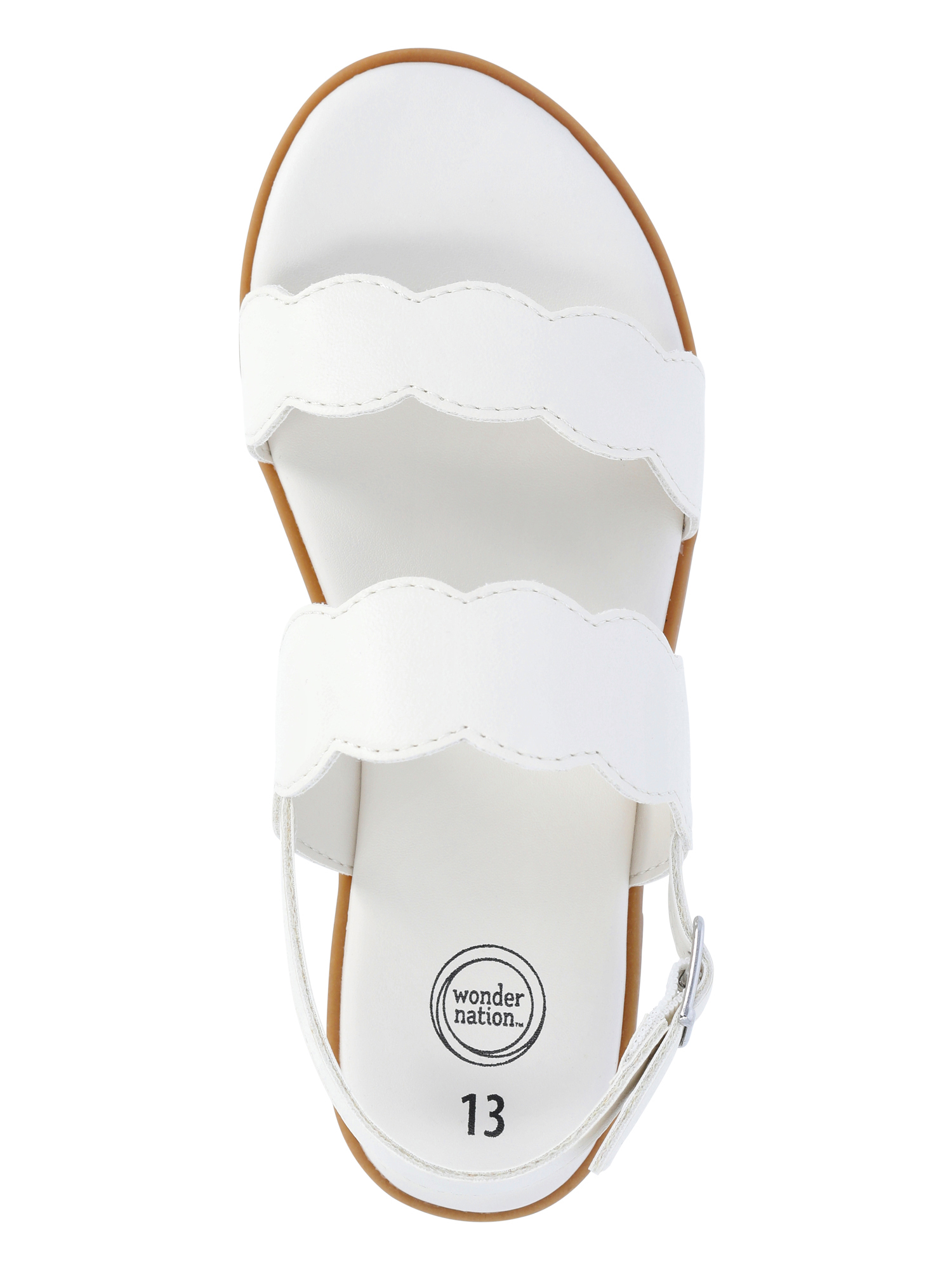 Wonder Nation Girls Two-Strap Slingback Sandals