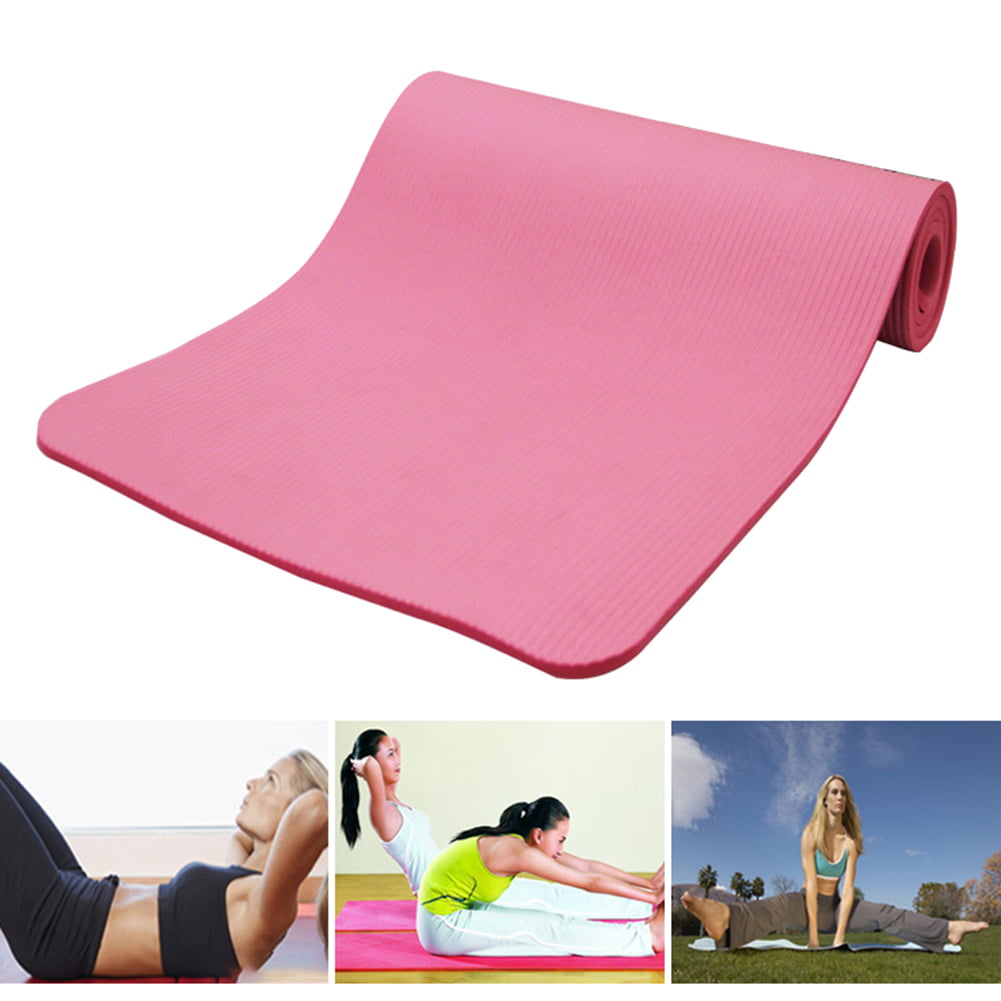 15mm Non-Slip Yoga Mat Exercise Fitness Pilates Workout Gym Meditation NBR Pad 