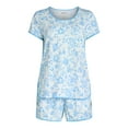 thumbnail image 6 of Joyspun Women's and Women’s Plus Lightweight Sleep Tee and Shorts Set, 2-Piece, Sizes XS to 3X, 6 of 6