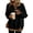 Black #2, variant on Pullover Leopard Sweatshirt Women Fake Two Piece Leopard Long Sleeve Tops Pink 3XL