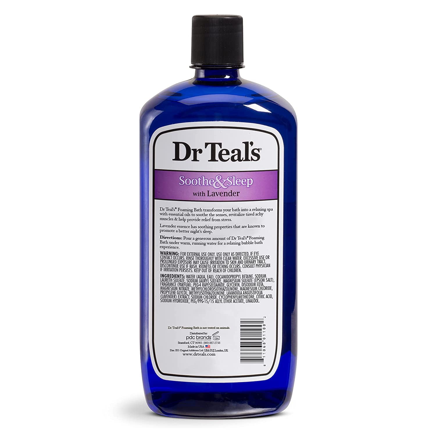Dr Teal's Foaming Bath with Pure Epsom Salt, Soothe & Sleep with Lavender,  34 fl oz, Purple : : Beauty & Personal Care