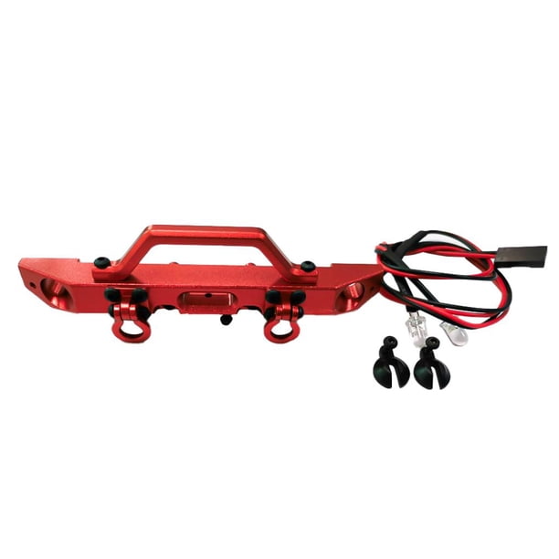 Parachoques delantero Ounissouiy RCGOFFLOW de aleación de aluminio resistente al Desgaste rojo para 1/24 Rc
