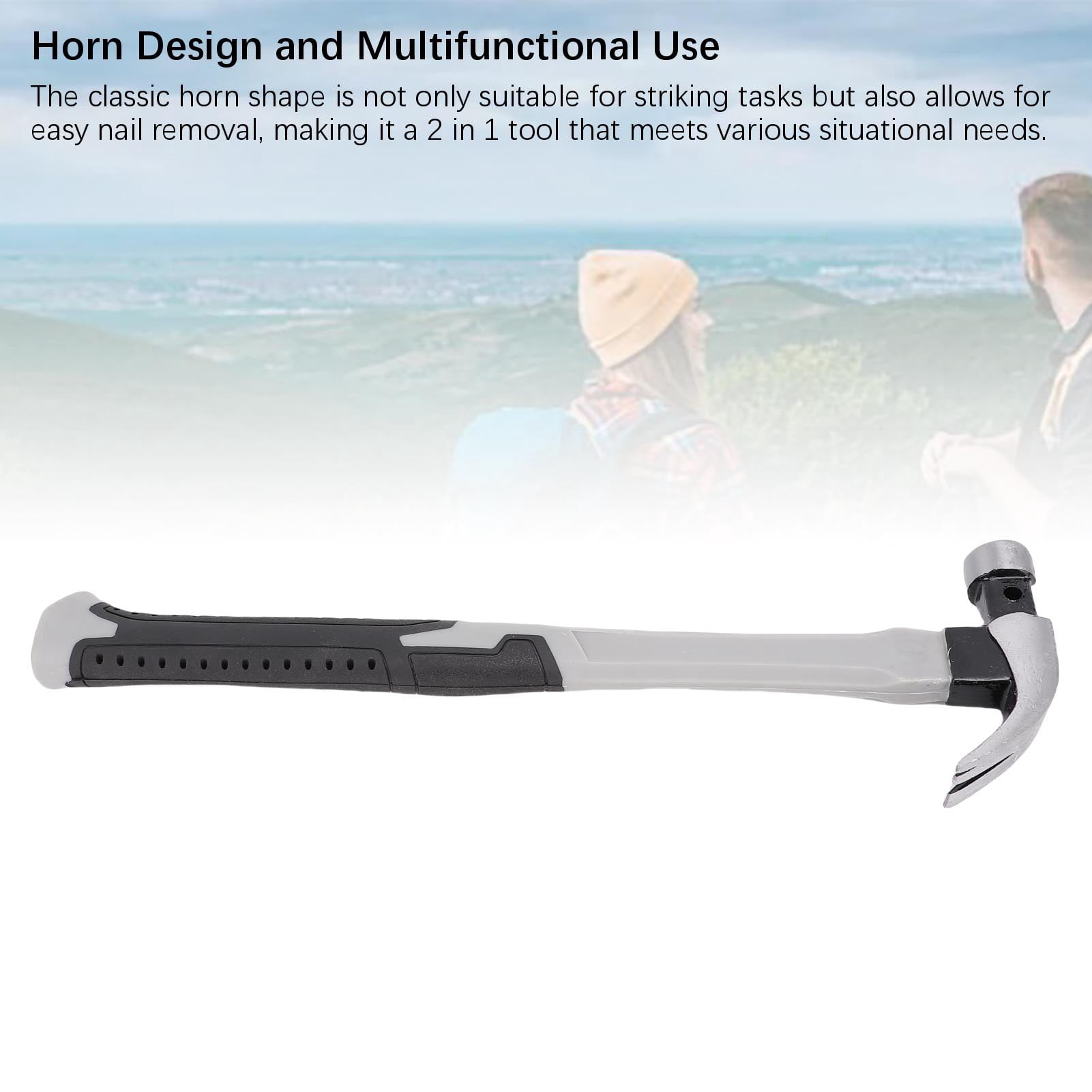 YAHHU Camping Hammer Carbon Fiber Magnetic Horn Tent Mallet for Outdoor and Professional Construction Work 10oz (16.54 inches / 42 cm) [cite: 12]